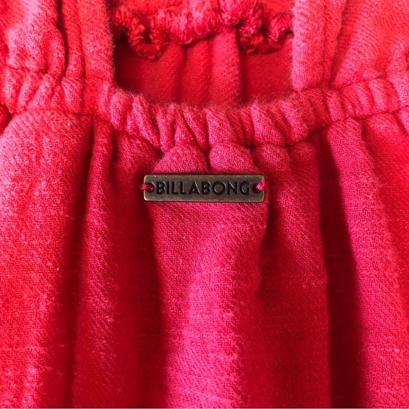 Billabong Red Sincerely Jules Lovers Wish V Neck Mid Thigh Dress Size Small - Picture 7 of 12